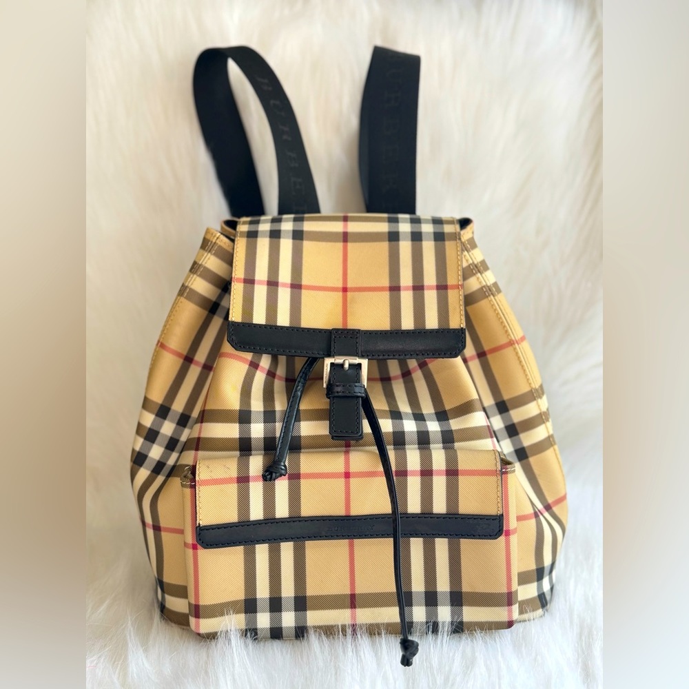 SOLD‼️‼️Plaid Backpack with Black Straps
